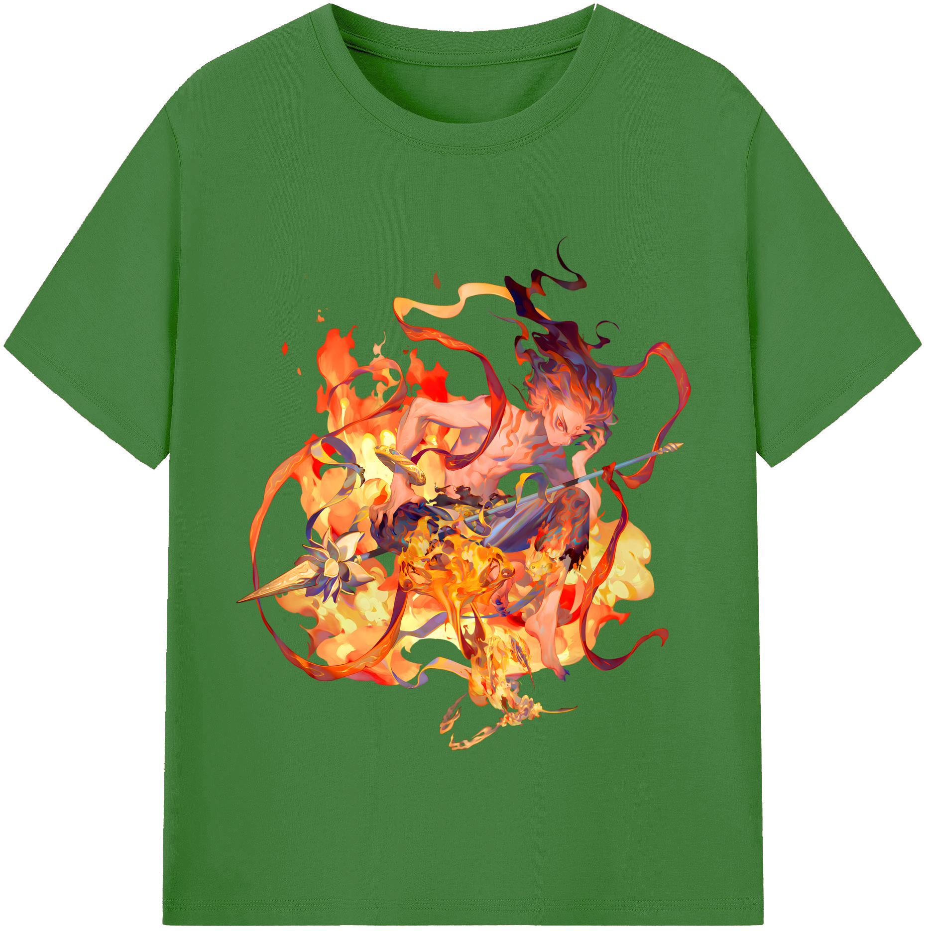 （画像用） Ne Zha 2 ナタ 魔童の大暴れ レディースカジュアルプリントTシャツ（綿100％）
